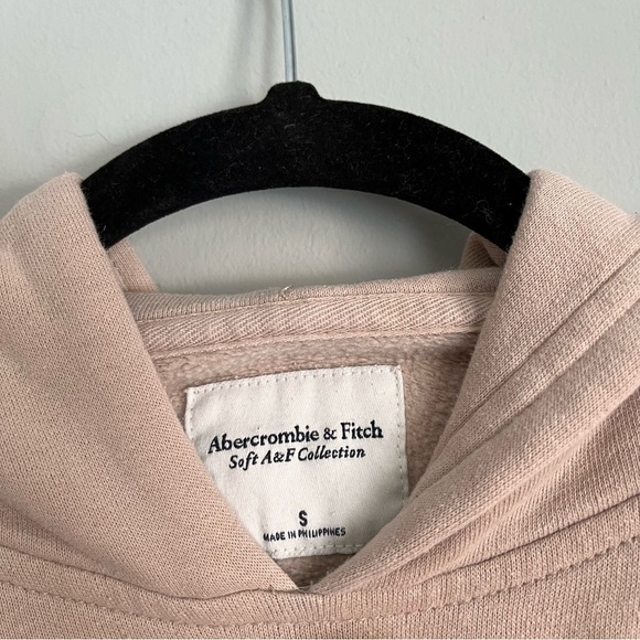 Abercrombie & Fitch Soft A&F Collection Tan Hoodie Size Small Camel Pullover - Picture 4 of 10